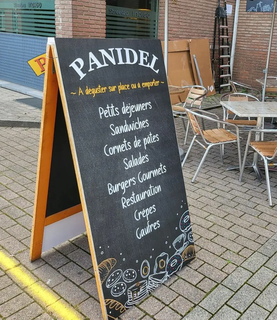 Panneau de menu pour produits à emporter
