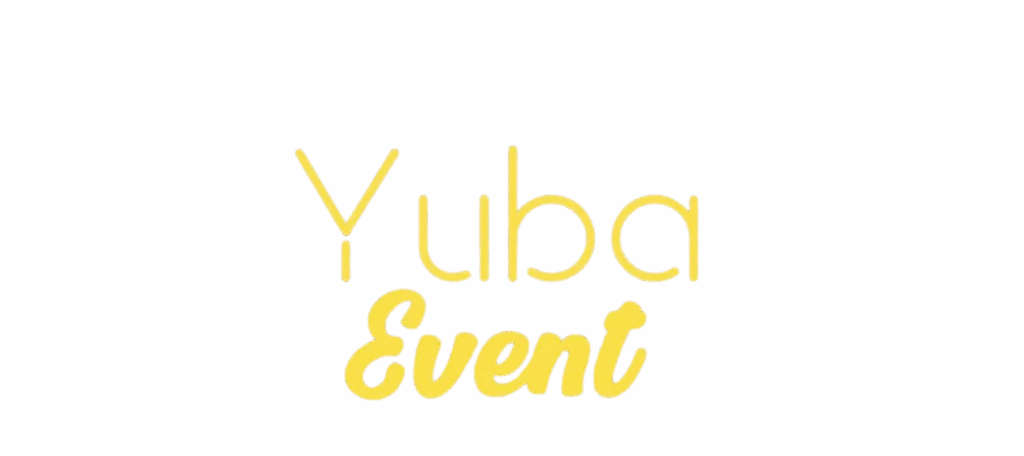yuba event en jaune sur fond noir
