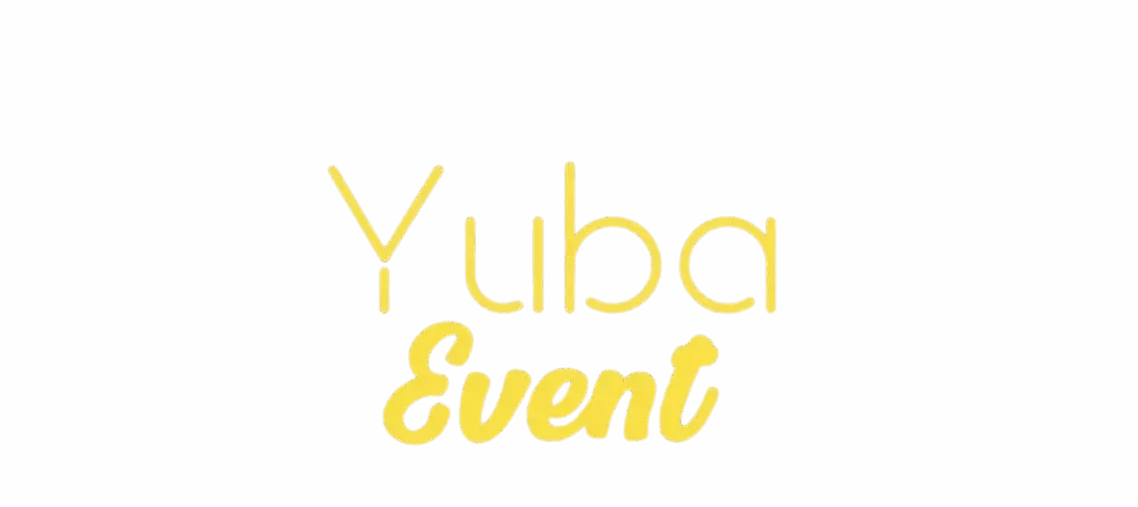 yuba event en jaune sur fond noir