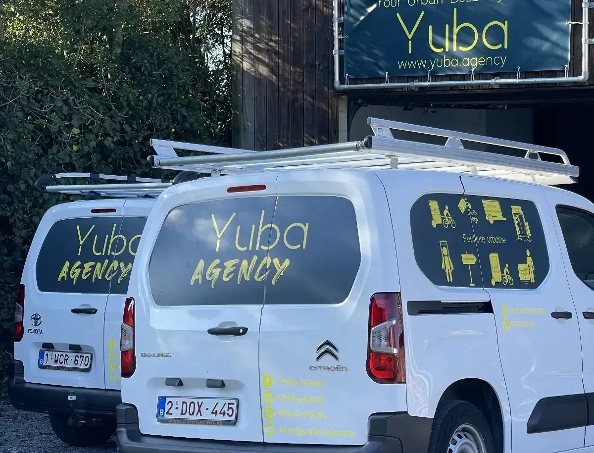 Les véhicules floqués de la flotte Yuba